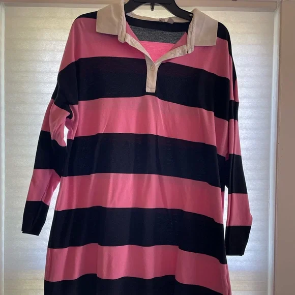 ASOS | Dresses | Long Sleeve Rugby Shirt Dress | Poshmark